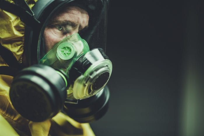 man with covid mask on